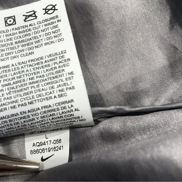 Nike Sportswear Boy's Sz L Windrunner Full Zip Hooded Jacket Gray Zip Pocket EUC - Picture 8 of 10